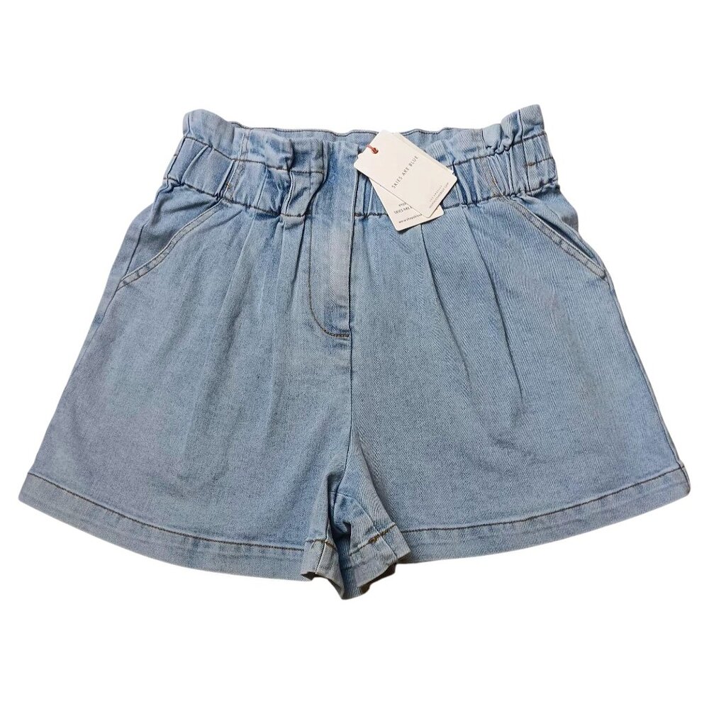 Skies are Blue Denim Paperbag Shorts Size SMALL New NWT